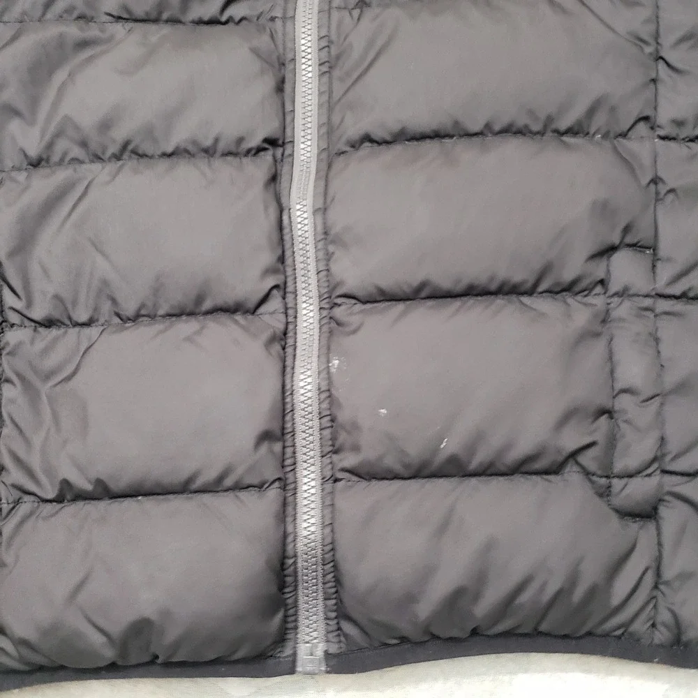 North Face Puffer Jacket Boys Large Black Goose Down 550 Outdoors Hiking Camp